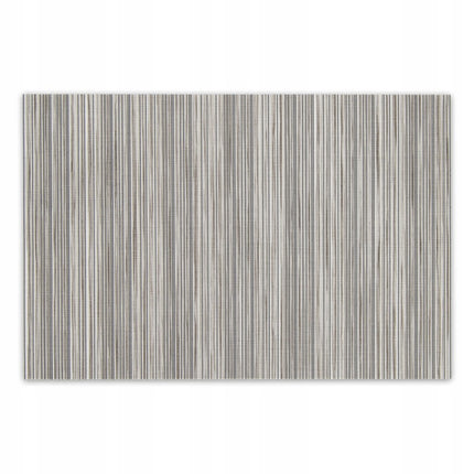 Placemats Set 6 Stuks 30x45 cm – Beige Zwart Gestreept – Afwasbare Kunststof Placemats – Hittebestendig