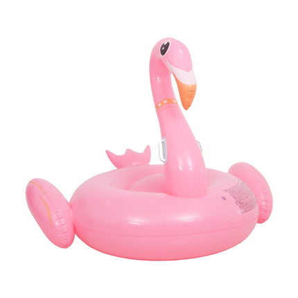 Sunclub Flamingo Zwemband XXL – Opblaasbare Flamingo Zwembadring met Handgrepen