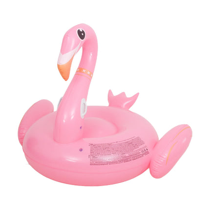 Sunclub Flamingo Zwemband XXL – Opblaasbare Flamingo Zwembadring met Handgrepen