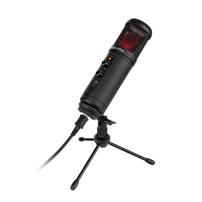 Krüger&Matz KM0765 - Warrior GV-100 Gaming en/of vlogmicrofoon, zwart