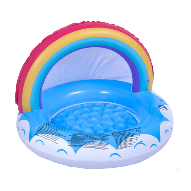 Sunclub Baby Zwembad met Dak Regenboog – Opblaasbaar Peuterzwembad 95 cm UV Bescherming