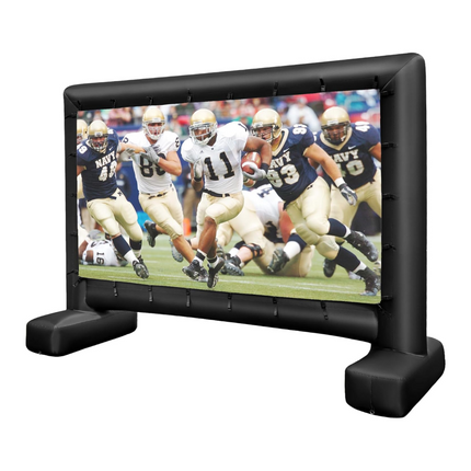 Trendmix HD 4K Opblaasbaar Projectiescherm - 16:9 Dubbelzijdig Buitenprojectiescherm - 405 x 144 x 308 cm Zwart