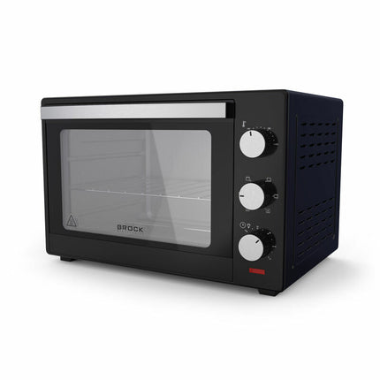 Brock Electronics Elektrische Mini Oven 30L – Vrijstaande Convectie Grill Oven 1600W - Zwart
