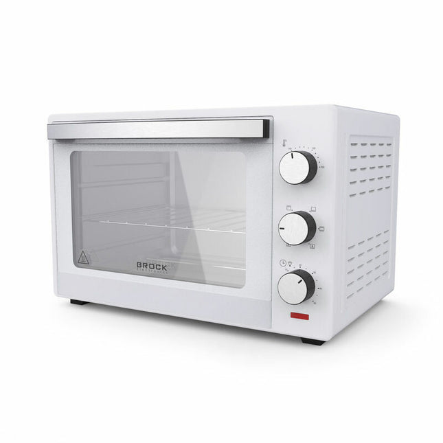 Brock 30L Heteluchtoven met Grill & Timer - 1600W Vrijstaande Mini Oven voor Thuisgebruik – Wit