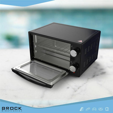 Brock Electronics Elektrische Mini Oven 9L 100-230 ℃ - Vrijstaande Oven - 650W - Zwart