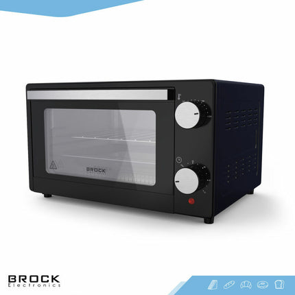 Brock Electronics Elektrische Mini Oven 9L 100-230 ℃ - Vrijstaande Oven - 650W - Zwart