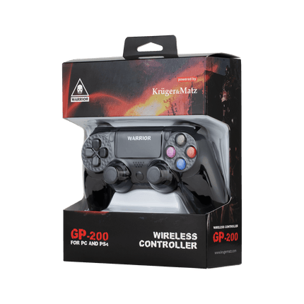 Krüger & Matz Warrior GP-200 Draadloze controller voor PS4 en PC zwart KM0771
