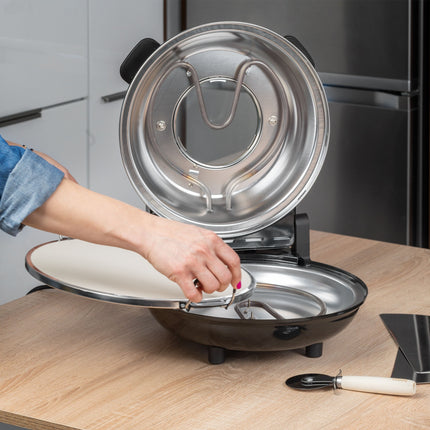 Teesa Supreme Pizzaoven - Thuis Zelfgemaakte Pizza Maken - Zwart