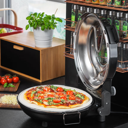 Teesa Supreme Pizzaoven - Thuis Zelfgemaakte Pizza Maken - Zwart