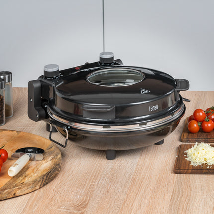 Teesa Supreme Pizzaoven - Thuis Zelfgemaakte Pizza Maken - Zwart