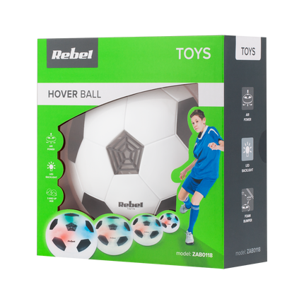 Rebel hoverbal 18 cm met verlichting tijdens het spelen - Voor binnen en buiten