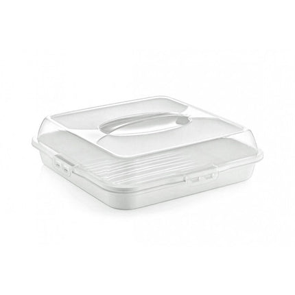 Lock & fresh vierkante taart en cake transport doos /bewaarbox 35cm assorti