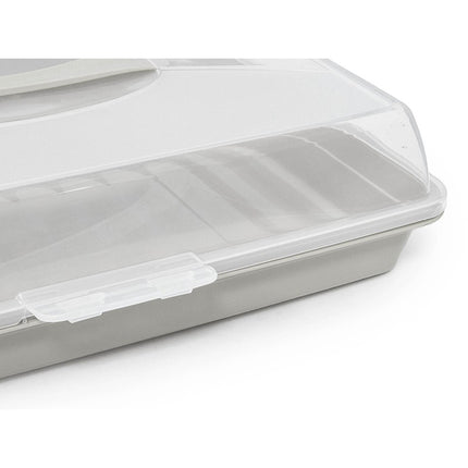 Lock & fresh vierkante taart en cake transport doos /bewaarbox 35cm assorti