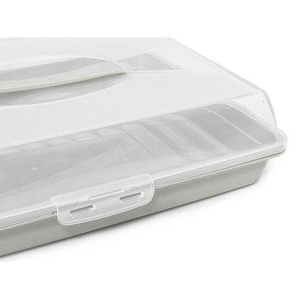 Lock & fresh vierkante taart en cake transport doos /bewaarbox 35cm assorti