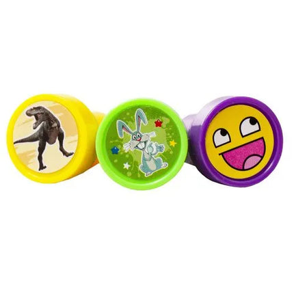 Stempelset Kinderen 60 Stuks – Zelfinktende Stempels – Dieren & Smileys – 6 Kleuren
