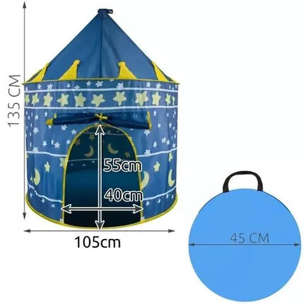 Kindertent Kasteel 135 cm – Speeltent voor Kinderen – Binnen & Buiten – Blauw