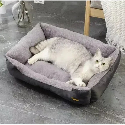 Hondenmand & Kattenmand Maat L – Wasbaar Dierenbed 65 x 50 cm – Grijs/Zwart