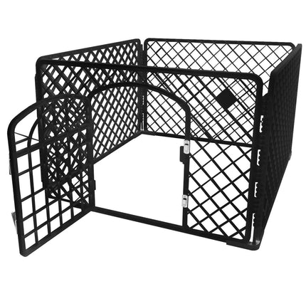 Puppyren 90 x 90 x 60 cm – Kunststof Hondenren met Deur – Dierenren voor Binnen