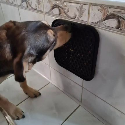 Likmat Hond 20 x 20 cm – Slow Feeder met Zuignappen – Siliconen
