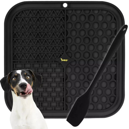 Likmat Hond 20 x 20 cm – Slow Feeder met Zuignappen – Siliconen