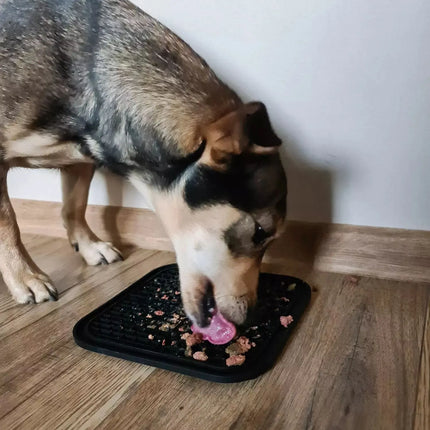 Likmat Hond 20 x 20 cm – Slow Feeder met Zuignappen – Siliconen