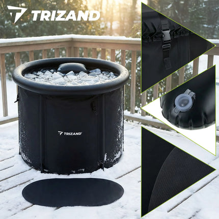 IJsbad 320 Liter – Opvouwbaar IJsbad voor Volwassenen – 5-Laags Geïsoleerd – Inclusief Hoes