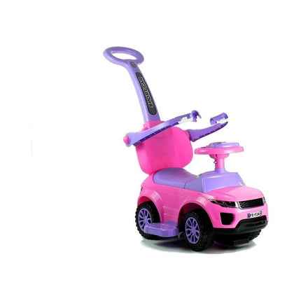 3 in 1 sportauto loopauto met 5 geluiden op het stuur belastbaar tot 27 kg roze