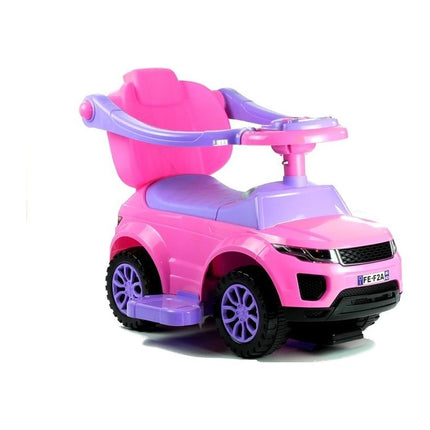 3 in 1 sportauto loopauto met 5 geluiden op het stuur belastbaar tot 27 kg roze