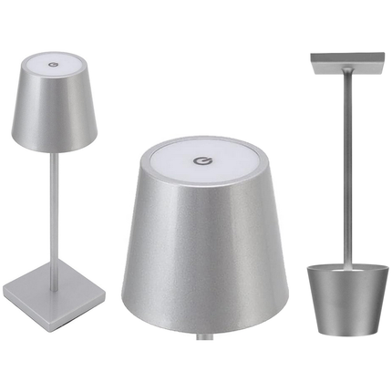 Tafellamp Oplaadbaar - Draadloos en Dimbaar - Moderne Touch Lamp - Nachtlamp Slaapkamer - 3 Tinten Licht - 38 cm - Wit