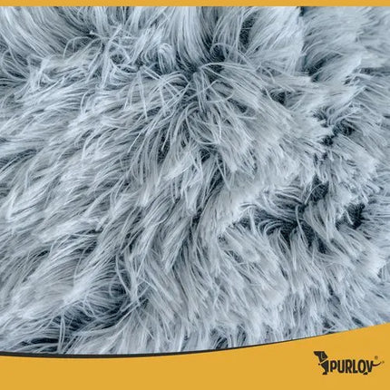 Zachte Hondenmand & Kattenmand 44 x 38 cm – Pluche Dierenmand met Kap – Grijs