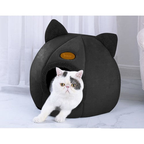 Zachte Relax Iglo voor je Kat of Hond met Speeltje - Kattenmand Zachte Relax Iglo voor je Kat of Hond met Speeltje - Kattenmand