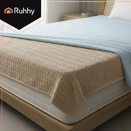 Elektrische Deken 180 x 130 cm – Warmtedeken met 10 Warmtestanden & Timer – Beige