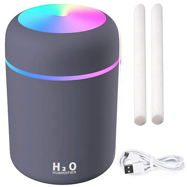 Mini Elektrische Luchtbevochtiger En Aroma Diffuser Met RGB Licht - Aromatherapie USB - Draagbare luchtbevochtiger Voor Auto, Huis & Slaapkamer