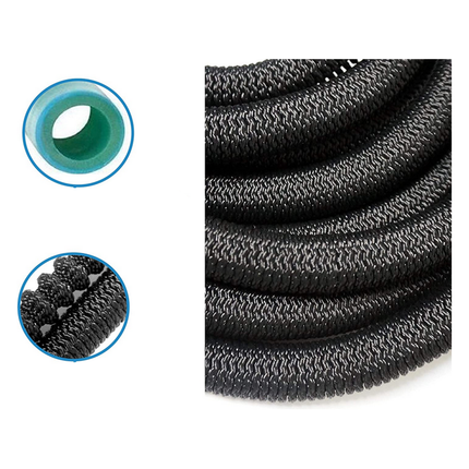 Trendmix Premium XL Flexibele Tuinslang Tot 30 Meter Zwart - 8 Sproeistanden - Inclusief Koppelstukken, Opbergtas en Ophanghaak - Knikvrij en Lichtgewicht