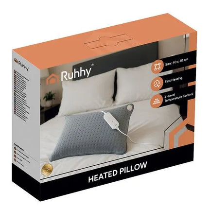 Elektrisch Warmtekussen 40 x 30 cm – 4 Warmtestanden – Rug & Nek – Grijs
