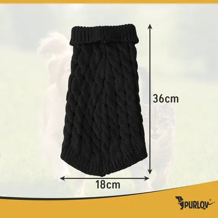 Hondentrui Maat L – Warme Gebreide Wintertrui met Col – Voor Hond & Kat