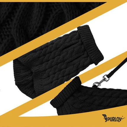 Hondentrui Maat L – Warme Gebreide Wintertrui met Col – Voor Hond & Kat