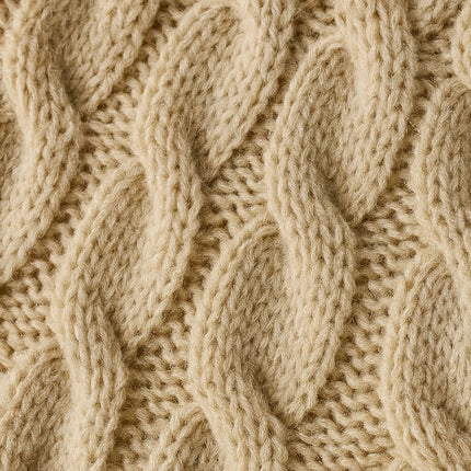 Hondentrui Maat S – Warme Gebreide Wintertrui met Col – Beige
