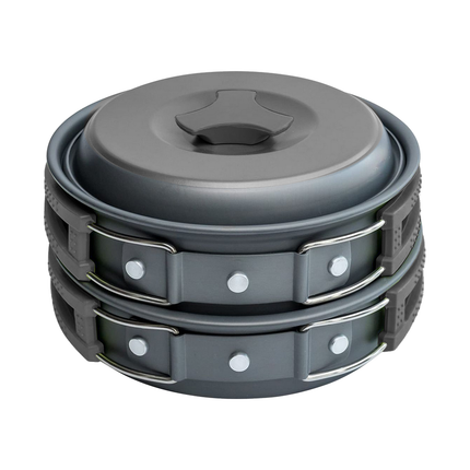 18-delig Outdoor Kampeerservies Set - Compact & Duurzaam - Camping pannenset - Kampeerset