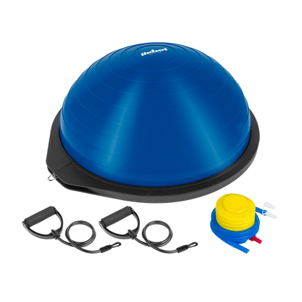 Rebel Active Halfbalansbal - Balanstrainer Met Weerstandsbanden en Pomp 46 cm - Yoga Balance Board - Balansbord