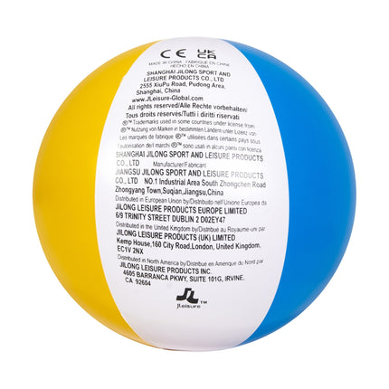 Sunclub Strandbal Opblaasbaar 27 cm – Zwembadbal Voor Kinderen – Waterbal Strand Zwembad Tuin – Opblaasbare Speelbal Voor Peuters