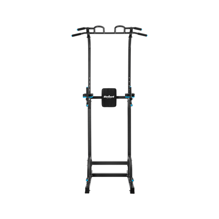 Rebel Active Multifunctioneel Pull Up Station en Krachtstation - Hoogteverstelling - Fitnessapparatuur Dip Station Verstelbaar 130kg - Zwart