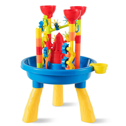 Trendmix Zand en watertafel 2-in-1 Strandspeelset met Zandschep - Kinder zandbak Buitenspeelgoed - 46 x 46 x 66 cm
