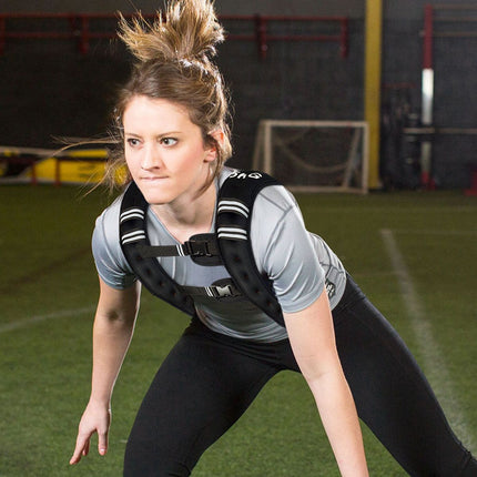 Trendmix Verstelbaar Gewichtsvest Weight vest 5 kg Sportvest - Reflectoren - Verstelbanden Zwart