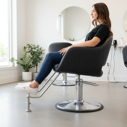 Gabbiano Voetsteun Kapper – RVS – Duurzaam en Stabiel – Voor Kappersstoelen – Salon Voetsteun