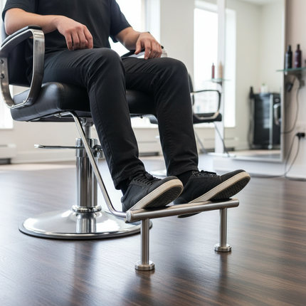Gabbiano Voetsteun Kapper – RVS – Duurzaam en Stabiel – Voor Kappersstoelen – Salon Voetsteun