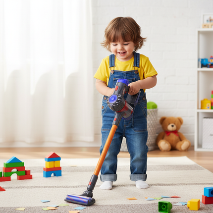 Speelgoedstofzuiger met Licht en Geluid – Realistische Kinderstofzuiger – Huishoudspeelgoed voor Kinderen vanaf 3 Jaar – Zwart