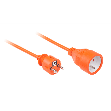 Oranje verlengsnoer Rebel 1 stopcontact, lengte 20m (3x1,5)