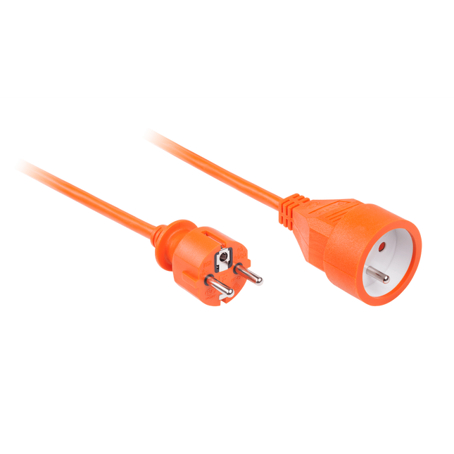 Oranje verlengsnoer Rebel 1 stopcontact, lengte 20m (3x1,5)