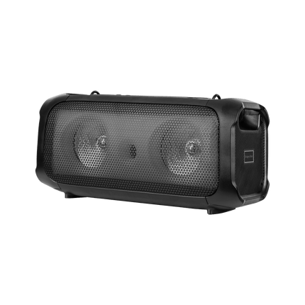 Krüger & Matz Draadloze Draagbare Bluetooth DJ Party Speaker - RGB Verlichting - Draadloze microfoon - Geluidseffecten - 30W - Zwart